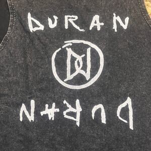 Duran Duran Men XL Acid Wash Black Sleeveless Tank‎ Top Emo Skateboard Skater